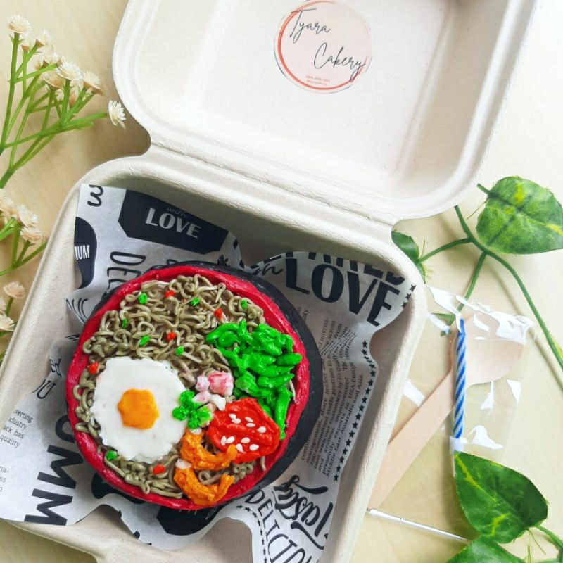 Jual Korean lunch box cake Bandung Bento Cake d.10cm Custom Cake