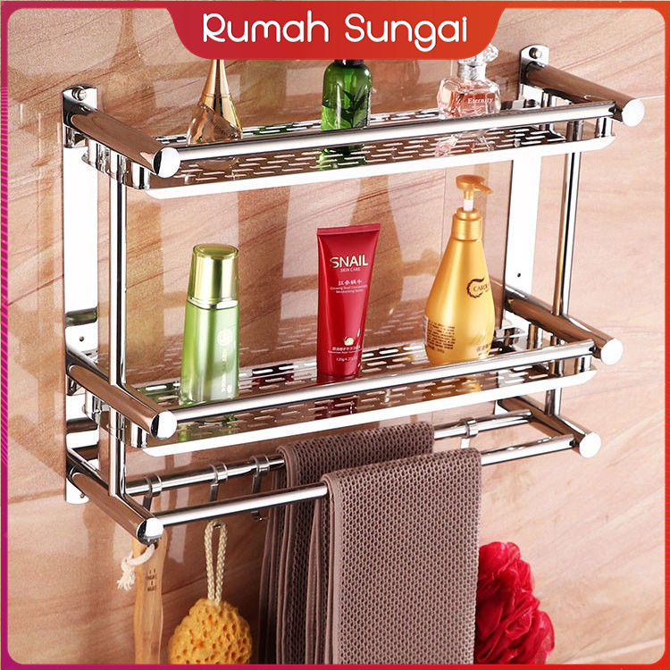 Jual Rak Dinding Kamar Mandi Rak Kamar Mandi 304 Stainless Rak Kamar ...