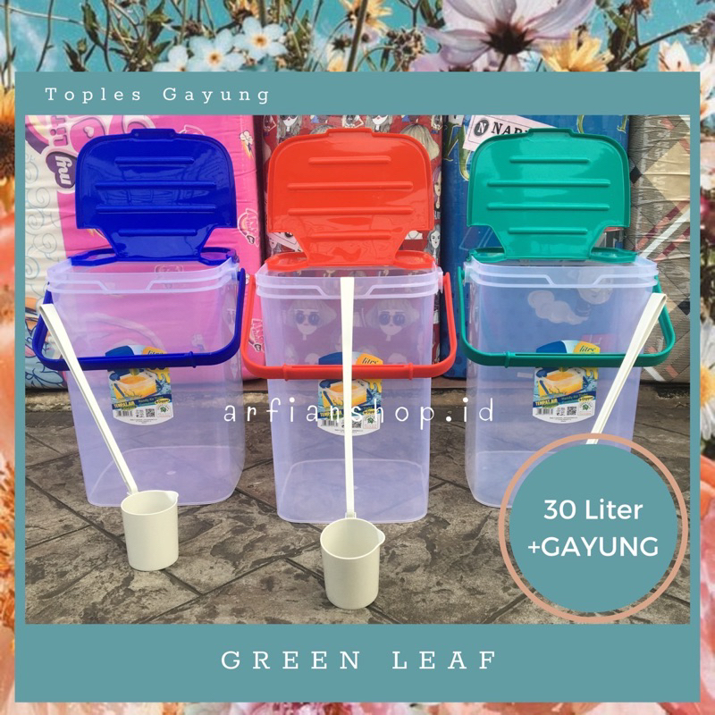 Jual Green Leaf Toples Es Buah Gayung Abella 30 Liter Toples Es Kelapa Toples Wadah Air 6249