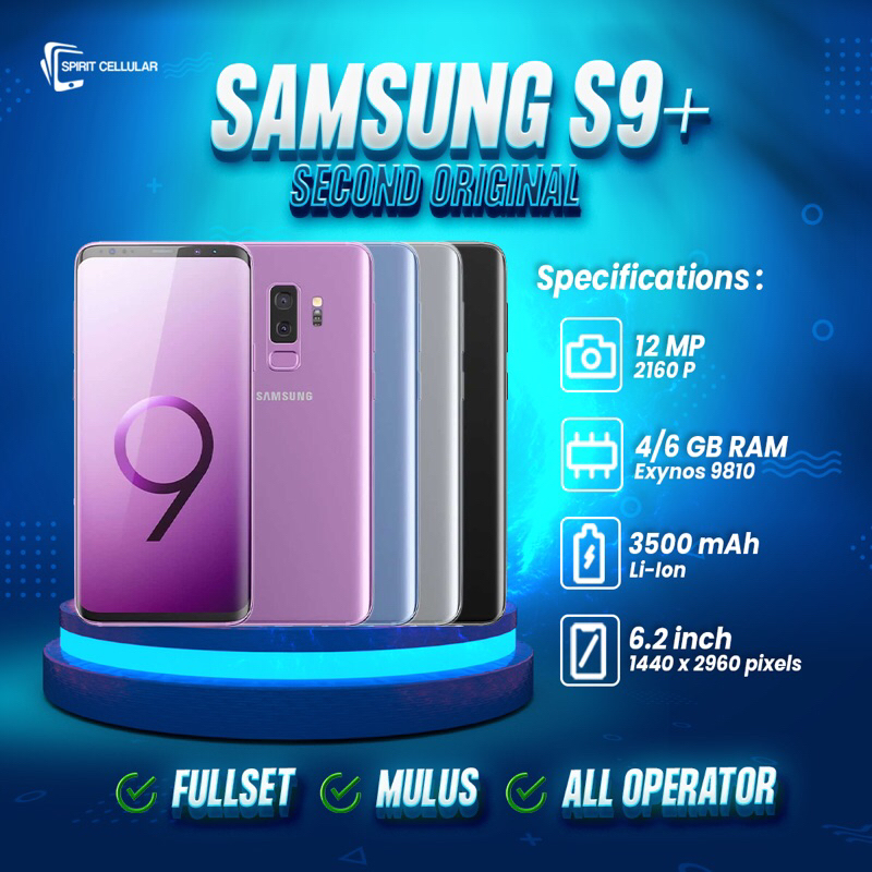 Jual Samsung Galaxy S9 Plus 6/64Gb Samsung Second Original 100% Mulus ...