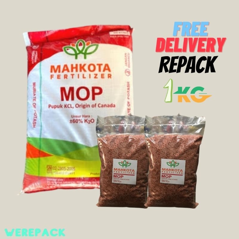 Jual Pupuk Kcl Mahkota Mop Kalium Repack Kg Shopee Indonesia