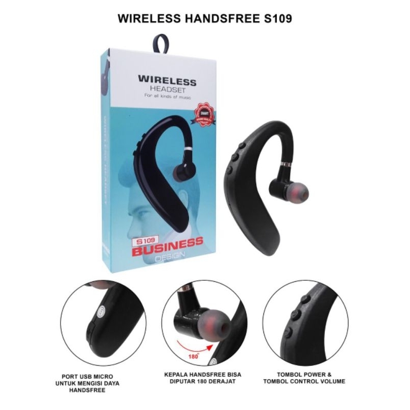 Wireless Headset, V5.0 Bluetooth Handsfree Earpiece, Noise Cancelling - View #5