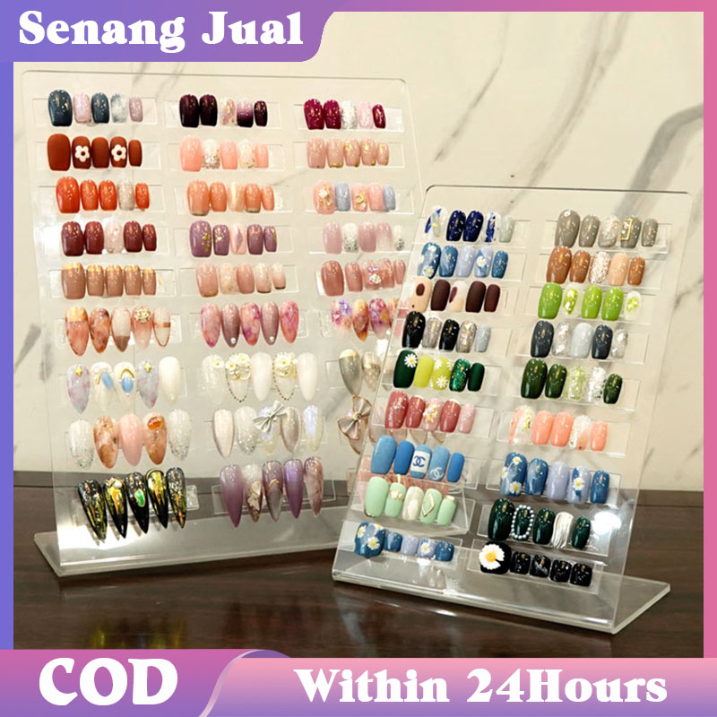 Jual Akrilik Nail Display Stand / Transparan Stand Display Kuku Palsu