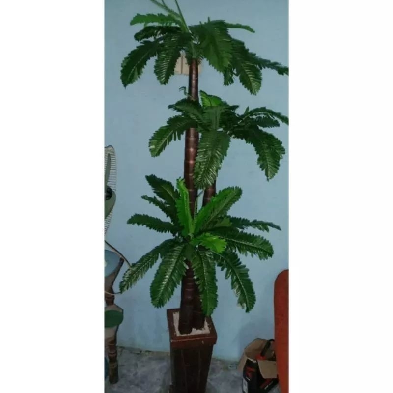 Pohon palem artificial dengan pot jumbo tinggi 170cm / hiasan ruangan /COD