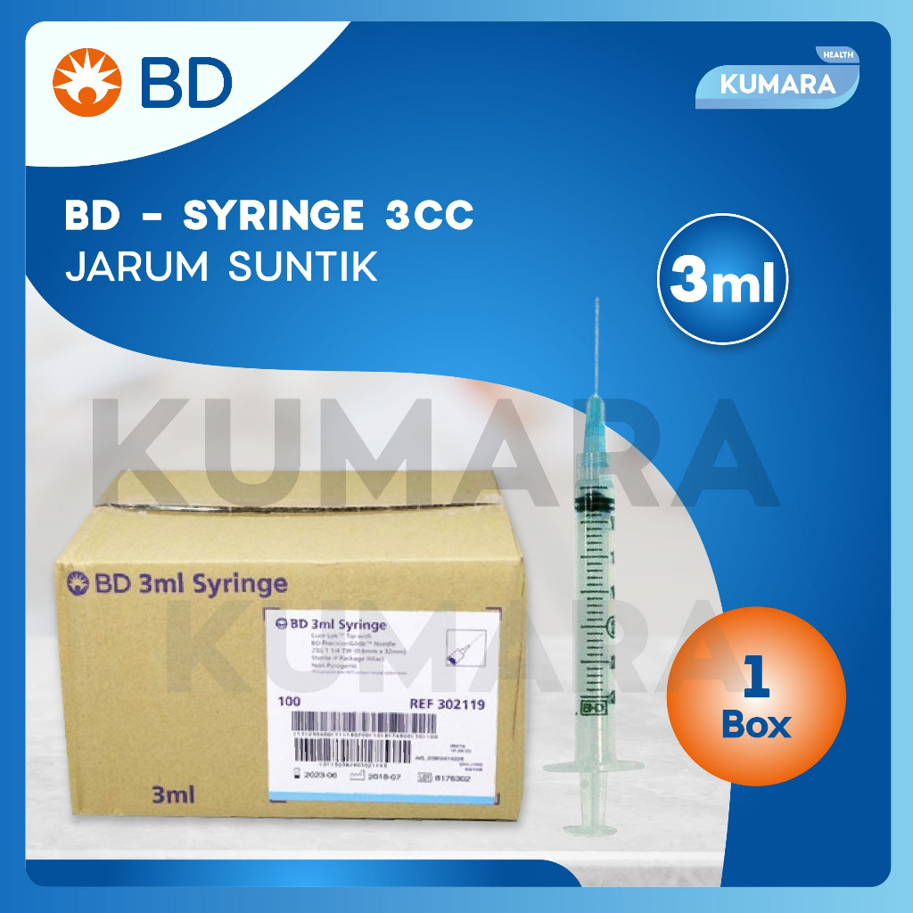 Jual BD - Syringe 3cc / Spuit 3ml BOX | Shopee Indonesia