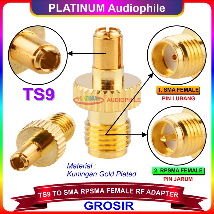 Jual Konektor TS9 to RP SMA RPSMA Male Female I-21 22 Connector RF ...