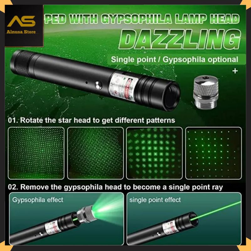 Jual Laser Penunjuk Pointer Hijau 303 Jarak Jauh / Green Laser Pointer ...