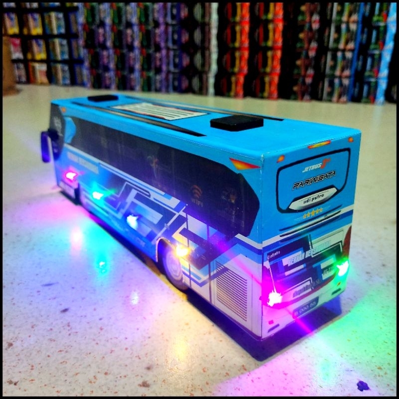 Jual Miniatur Bus Telolet Basuri Berkah Bersaudara AR-Rasyid Full Lampu ...