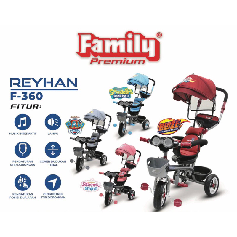 Jual Sepeda Roda Tiga Family 360H Reyhan Balita | Shopee Indonesia