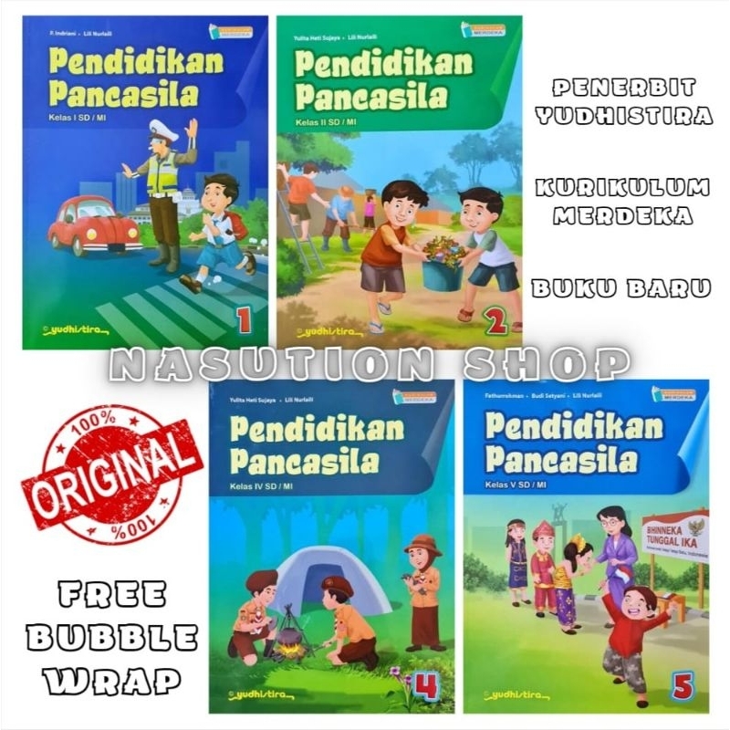 Jual Buku Pendidikan Pancasila Kelas 1 2 4 5 SD/MI Yudhistira Kurikulum ...