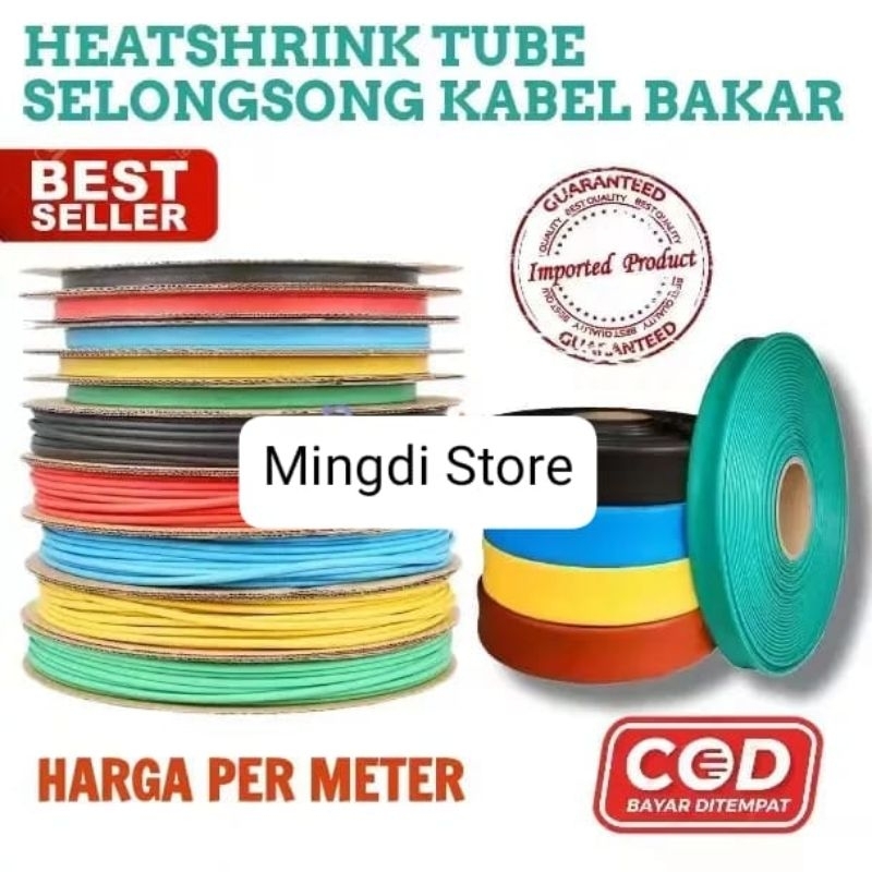 Jual Heatshrink Tube Heat Shrink Tubing Selongsong Kabel Bakar@1 Meter ...