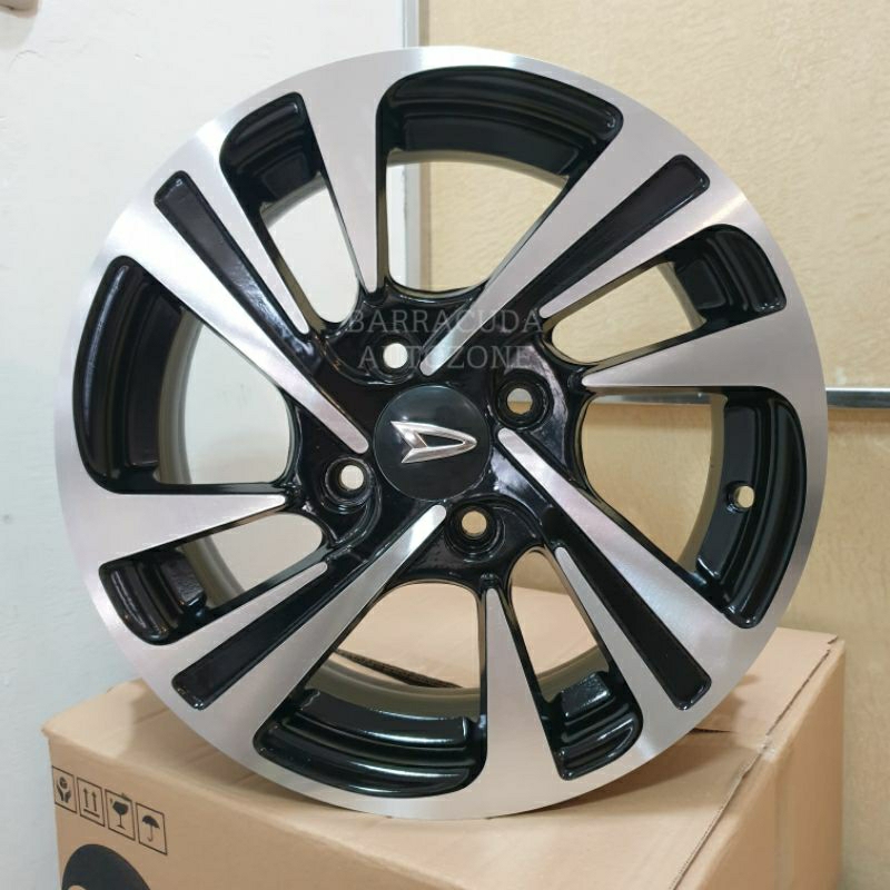 Jual Velg racing baru agya ayla sigra calya brio mobilio black polish 2