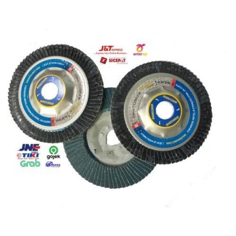 Jual BWS Flap Disc Amplas Susun Besi Stainles Kayu 4" 60/80/100/120 Shopee Indonesia