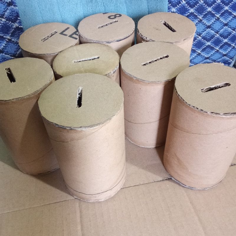 celengan bahan kardus/untuk prakarya 13cm