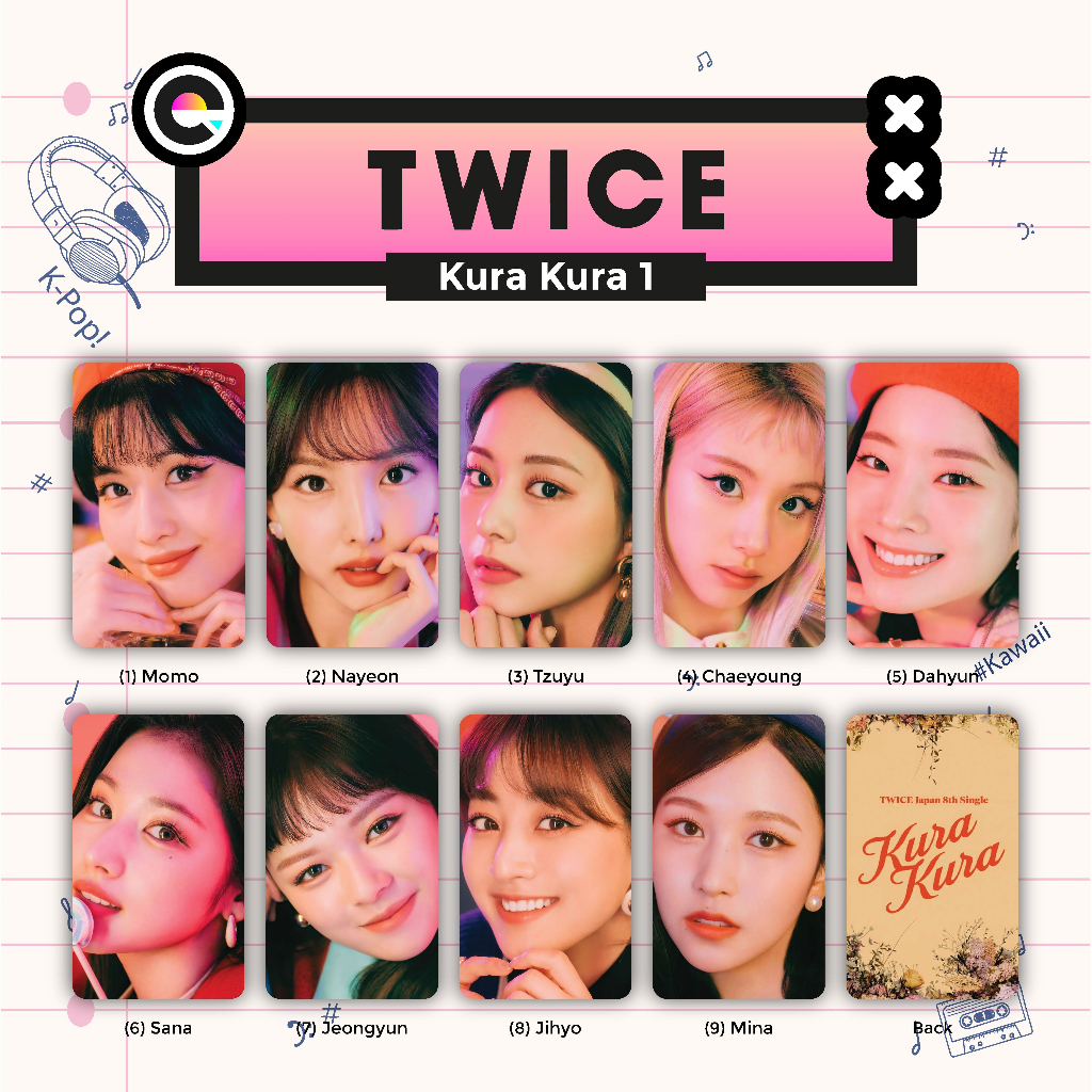 Jual Photocard Twice Kura Kura 1 album foto PC 400gsm | Shopee Indonesia