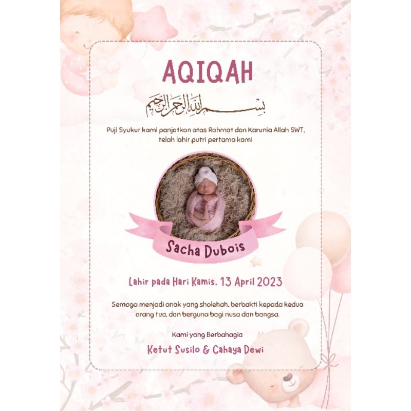 Jual Jasa Desain Undangan Tasyakuran And Aqiqah Shopee Indonesia