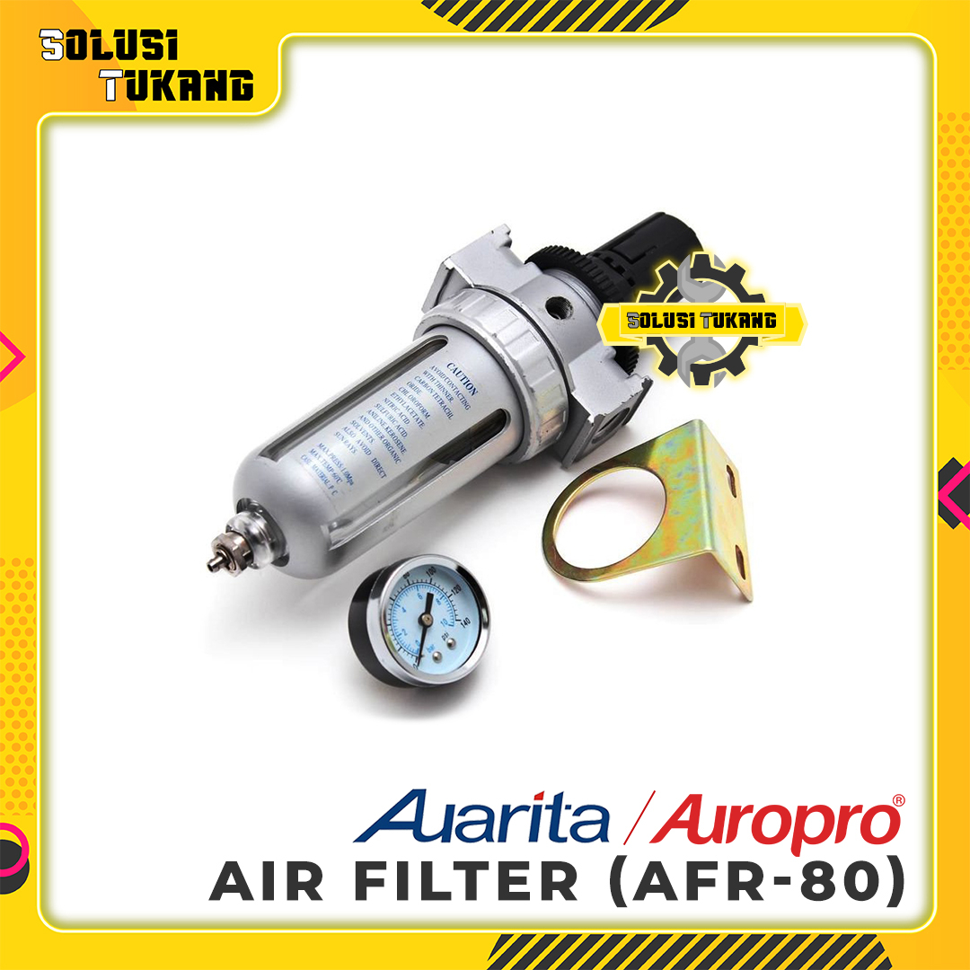 Jual Single Air Filter Regulator Spray Gun Kompresor 1/4" Auarita ...