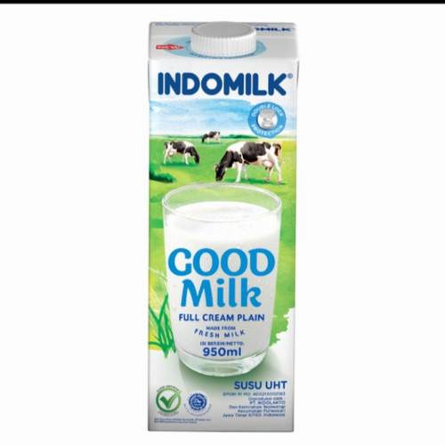 Jual Indomilk Good Milk Full Cream Plain 950 Ml Shopee Indonesia 4851