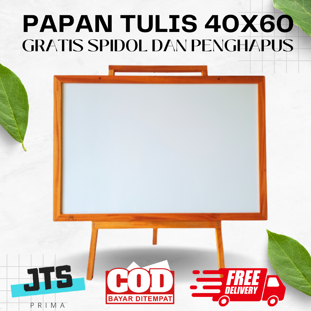 Jual 1 Set Papan Tulis White Board Ukuran 40x60 Gratis Spidol