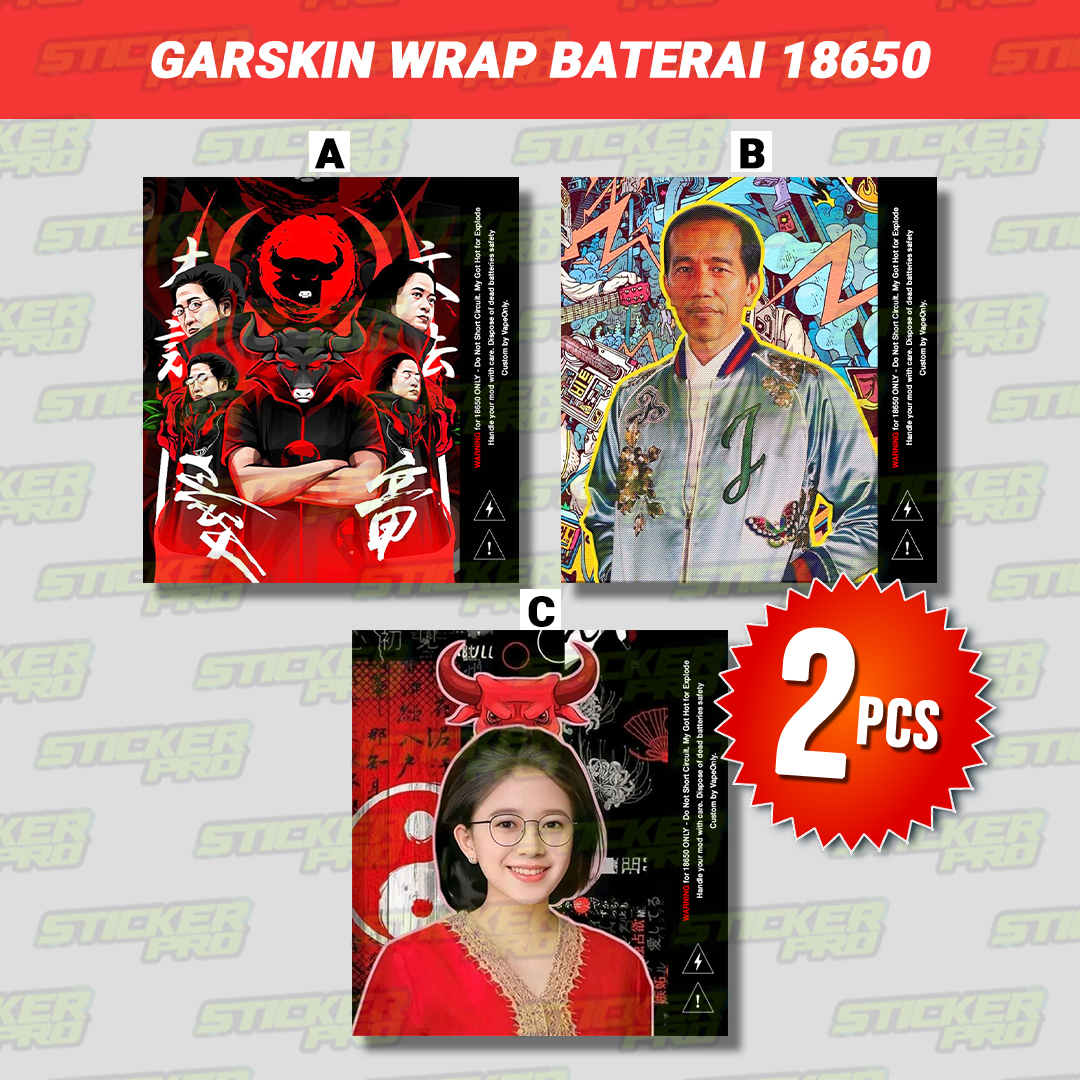 Jual Stiker Garskin Wrap Baterai Battery 18650 - PDIP | Shopee Indonesia