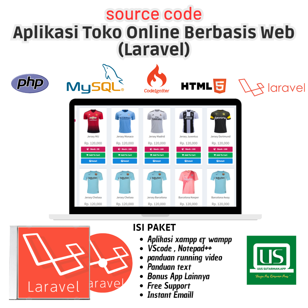 Jual Aplikasi Toko Online Berbasis Web (Laravel) | Shopee Indonesia
