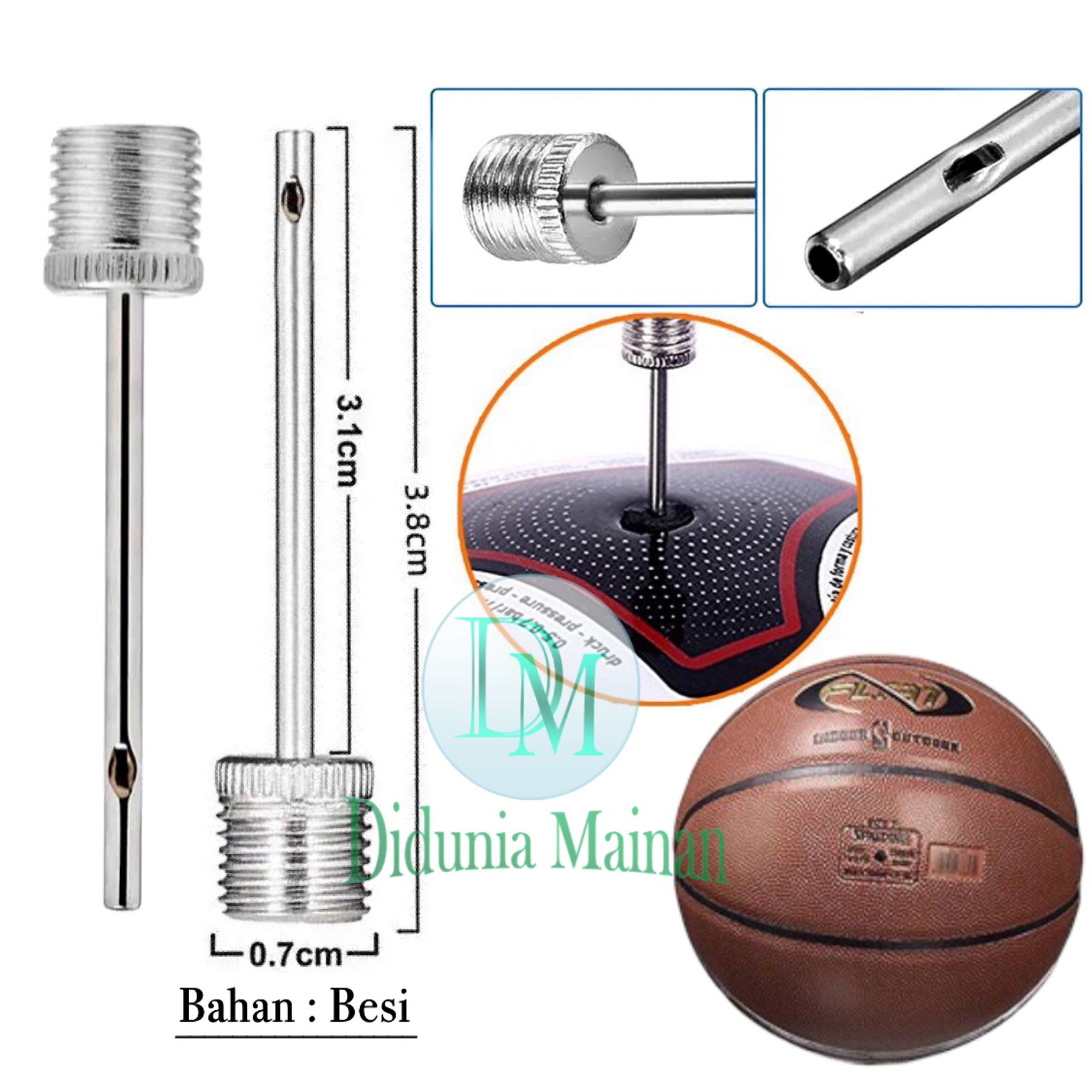 Jual DM jarum pentil bola karet mainan anak cop besi | Shopee Indonesia