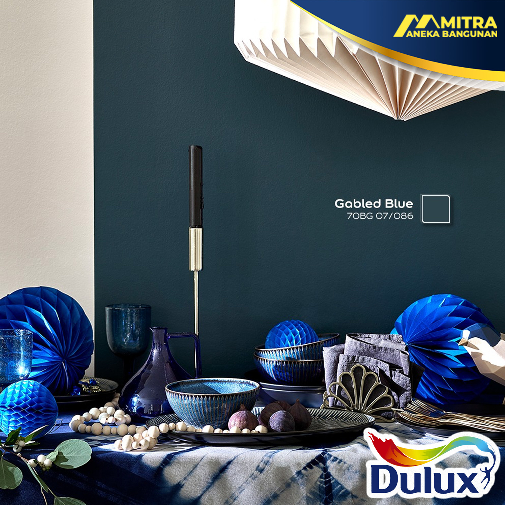 Jual CAT TEMBOK DULUX GABLED BLUE 70BG 07/086 / DULUX INTERIOR