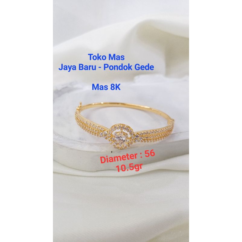 Jual Gelang oval bangle cor mata full mas 8K | Shopee Indonesia