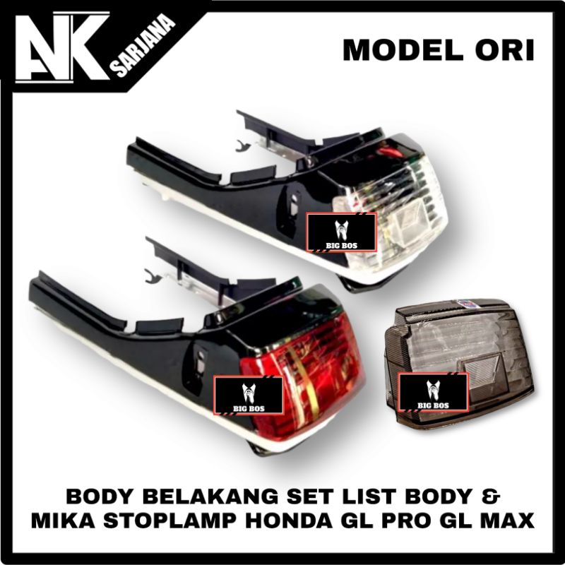 Jual COVER BODI BODY BELAKANG GL SET LIST BODY DAN MIKA STOPLAMP HONDA ...