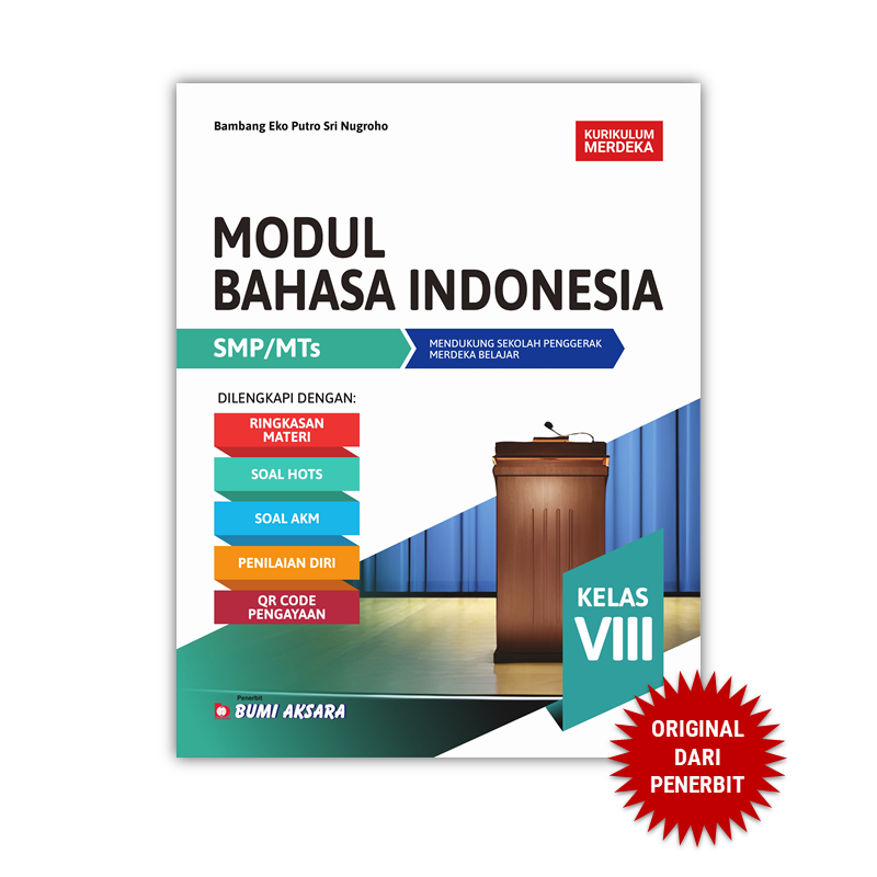 Jual Modul Bahasa Indonesia Kelas VIII SMP MTs Kurikulum Merdeka Bumi ...