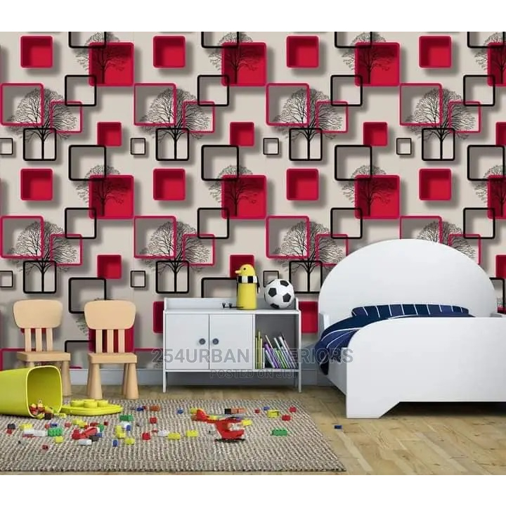 Jual Wallpaper Dinding Kotak Hitam Putih 3D 9m s/d 10m x 45cm | Shopee