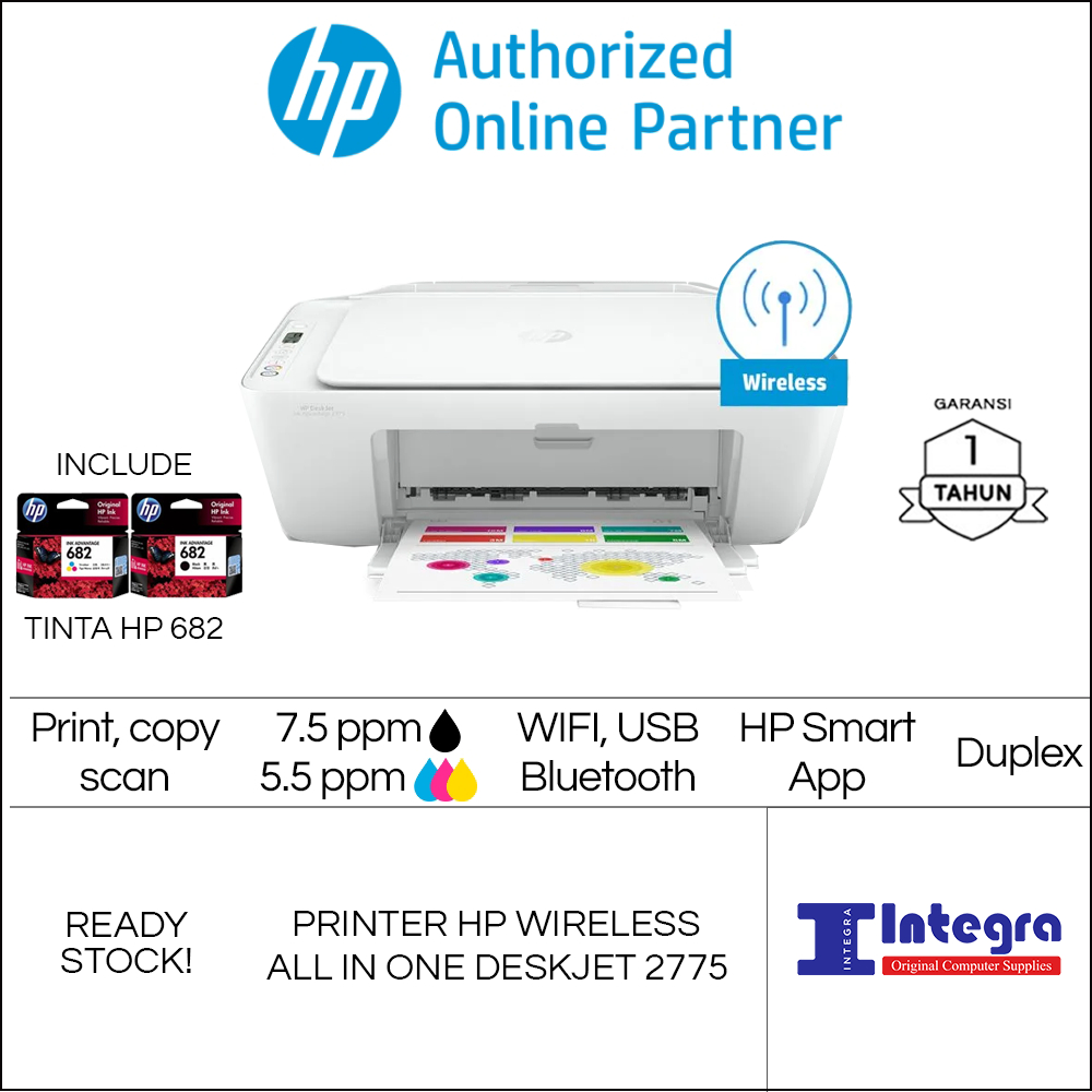 Jual Printer Deskjet HP 2775 Print Scan Copy PSC Wireless WiFi