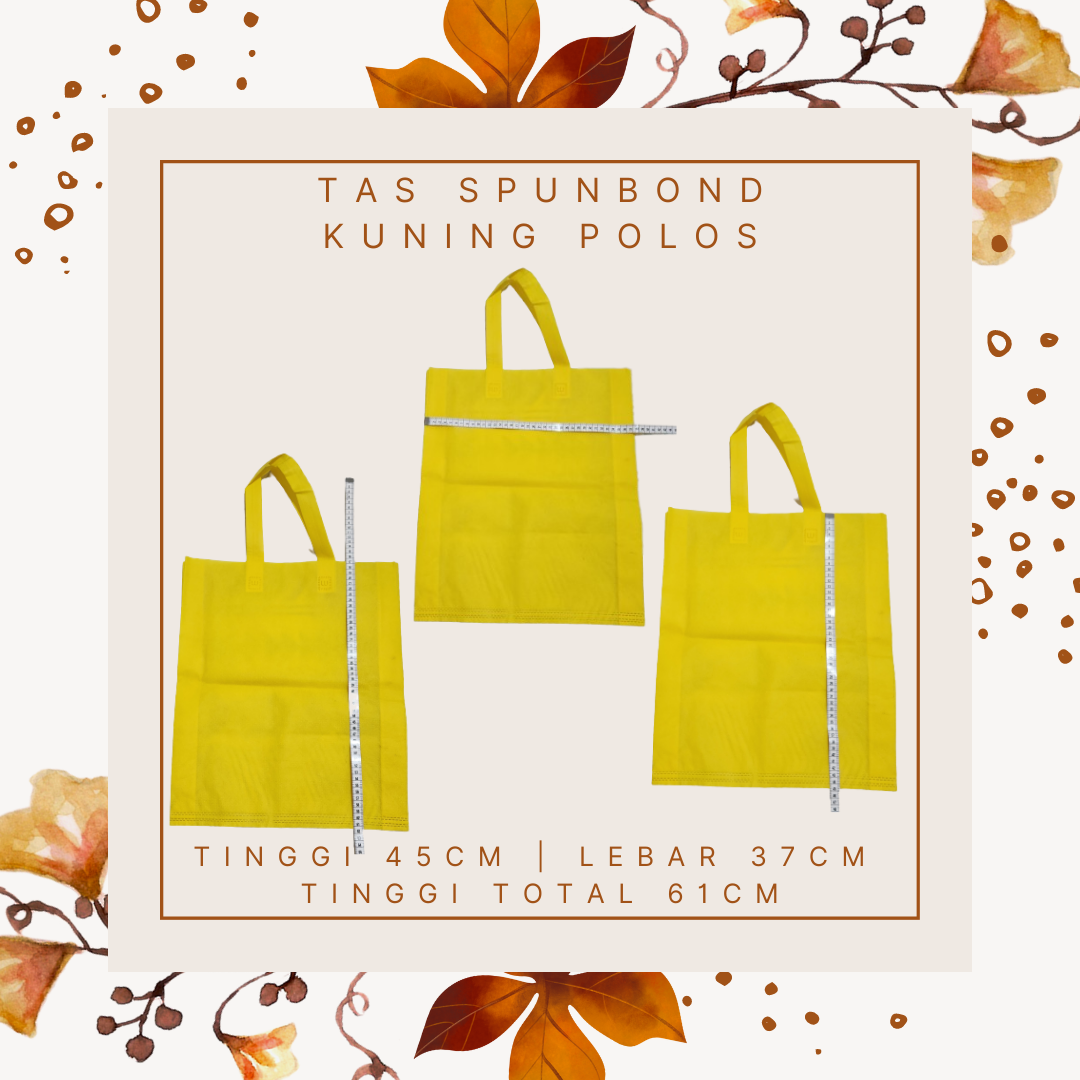 Jual Tas Spoundbond / Totebag Kuning Polos | Shopee Indonesia
