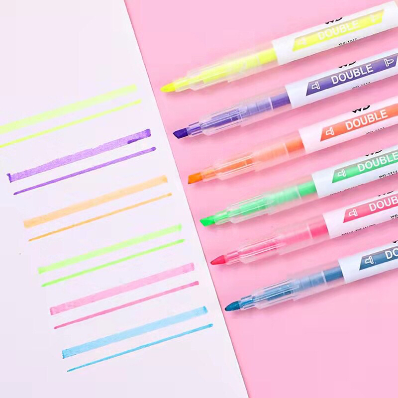 Jual STABILLO HIGHLITER ISI 6 PCS WARNA WARNI/ highlighter double tip ...
