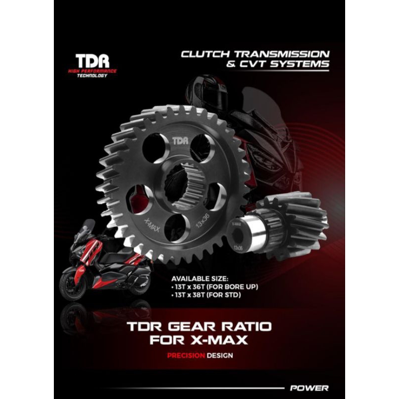 Jual GIGI RASIO GEAR BOX TDR YAMAHA XMAX 250 ORIGINAL TDR THAILAND ...