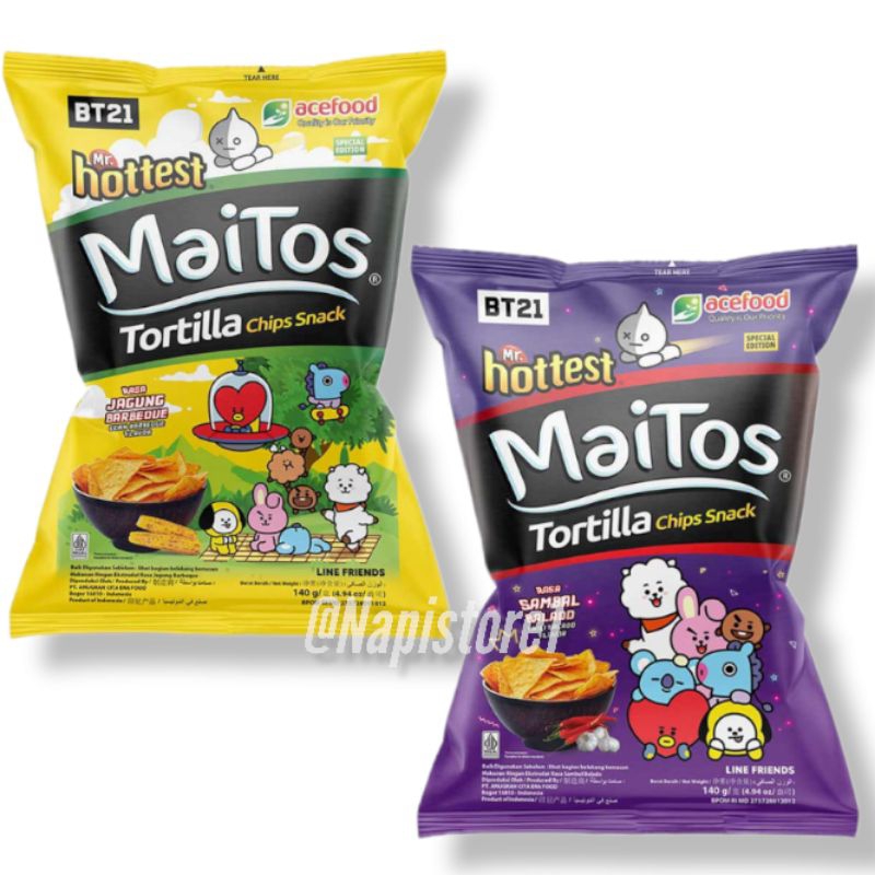 Jual Maitos Tortilla Bt Sambal Balado Jagung Barbeque G Shopee