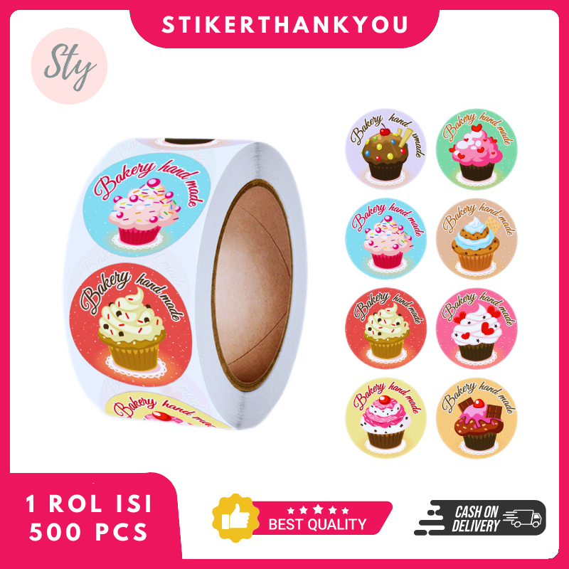 Jual Stiker Kue Kering Ucapan Ulang Tahun Label Roti Rol 2,5Cm 500 Pcs ...