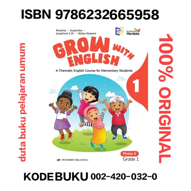 Jual Buku Bahasa Inggris Grow With English SD revisi kls kelas 1 2 3 4 ...