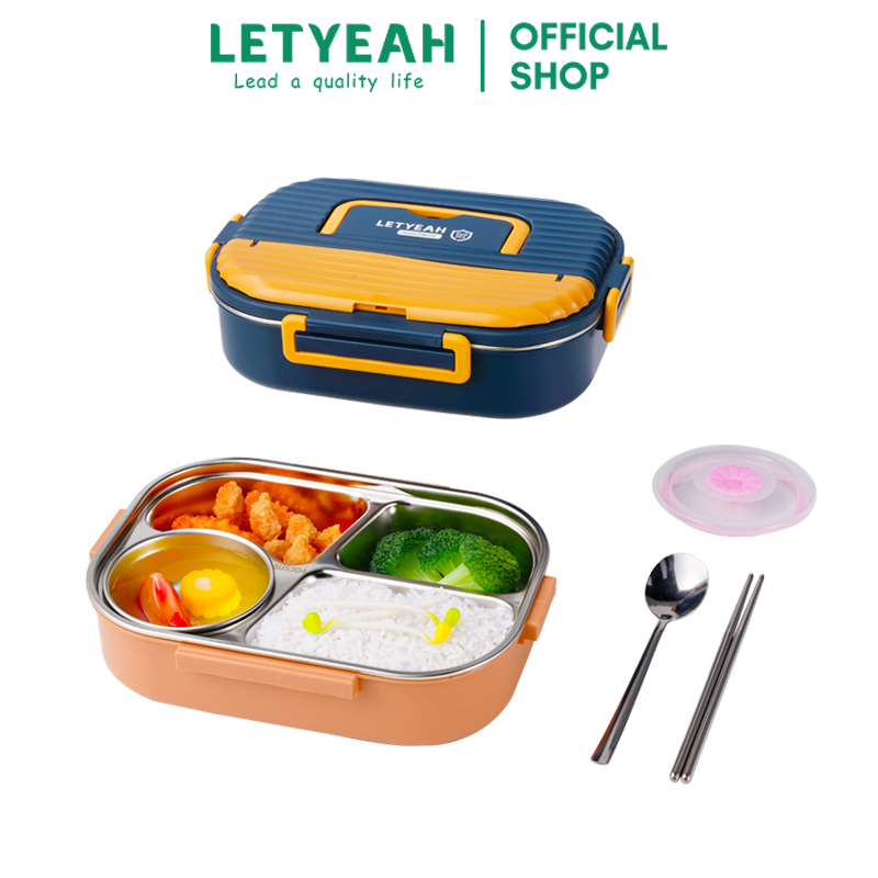 Jual LetYeah Kotak Bekal Makan Stainless steel 304 1400ml Bento Lunch