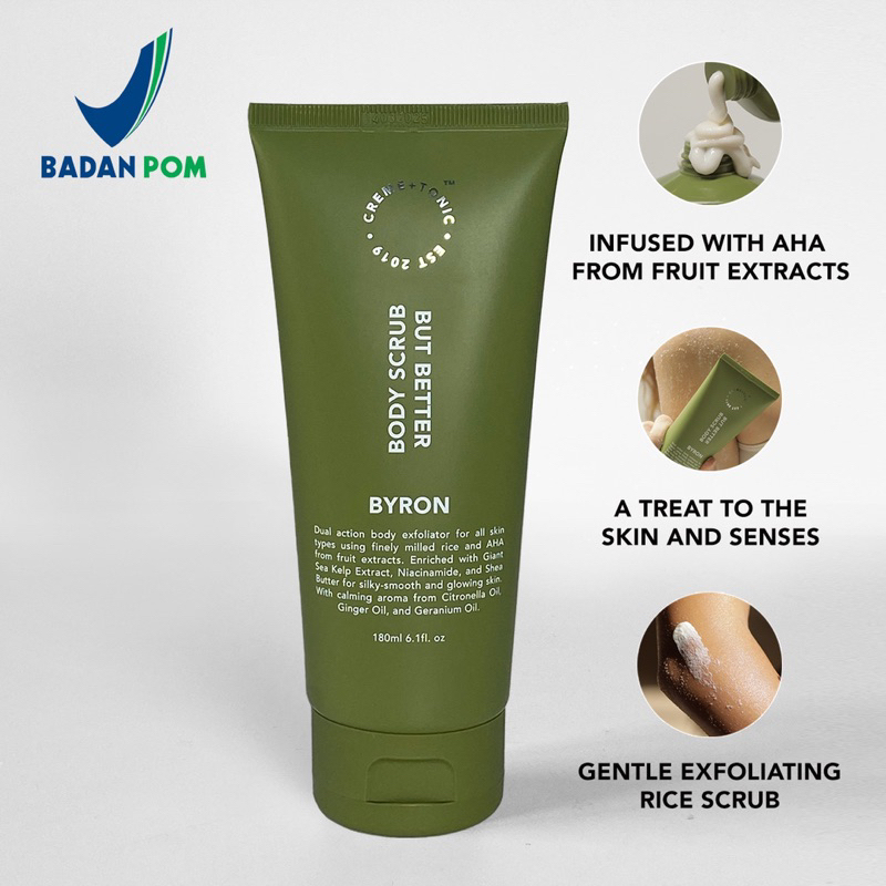 Jual Creme and Tonic Byron Body Scrub But Better 180 ML Shopee Indonesia