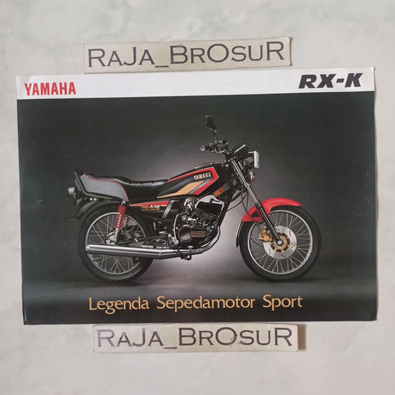 Jual Poster brosur katalog flyer jadul lawas Yamaha RX King Cobra Bibir Merah 1992 5speed 2tak
