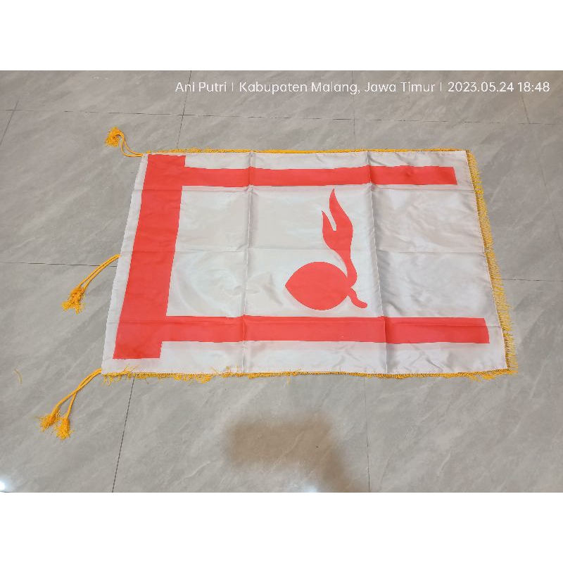Jual Bendera Pramuka tunas kelapa 2 sisi ukuran 110 x 80 cm rumbai