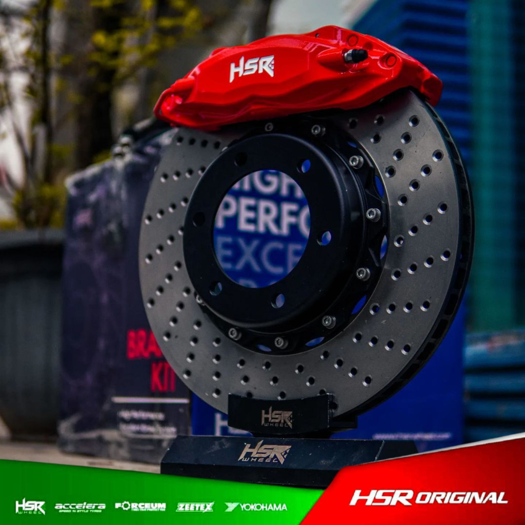 Jual Big Brake Kit HSR Merah 295x24 Mobil Honda Jazz Brio BBK HSR 4 Pot ...