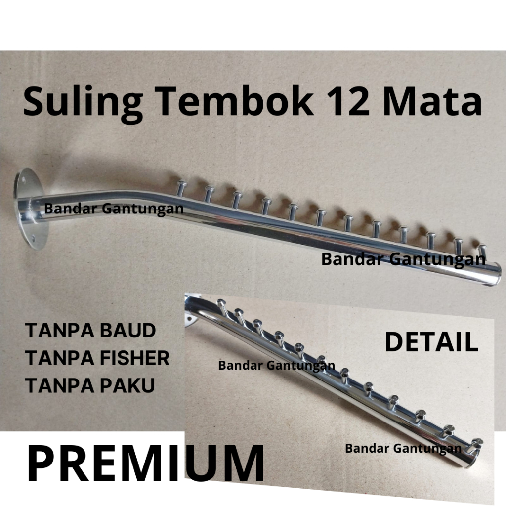 Jual Suling Tembok Gantungan Hanger Suling Premium Tempel Dinding 12 ...