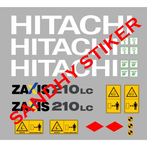 Jual Stiker Alat Berat HITACHI Zaxis ZX 210 LC sticker Excavator ...