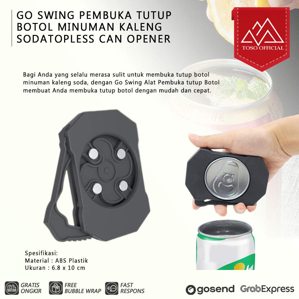 Jual GO SWING PEMBUKA TUTUP BOTOL MINUMAN KALENG SODA TOPLESS CAN OPENER Shopee Indonesia