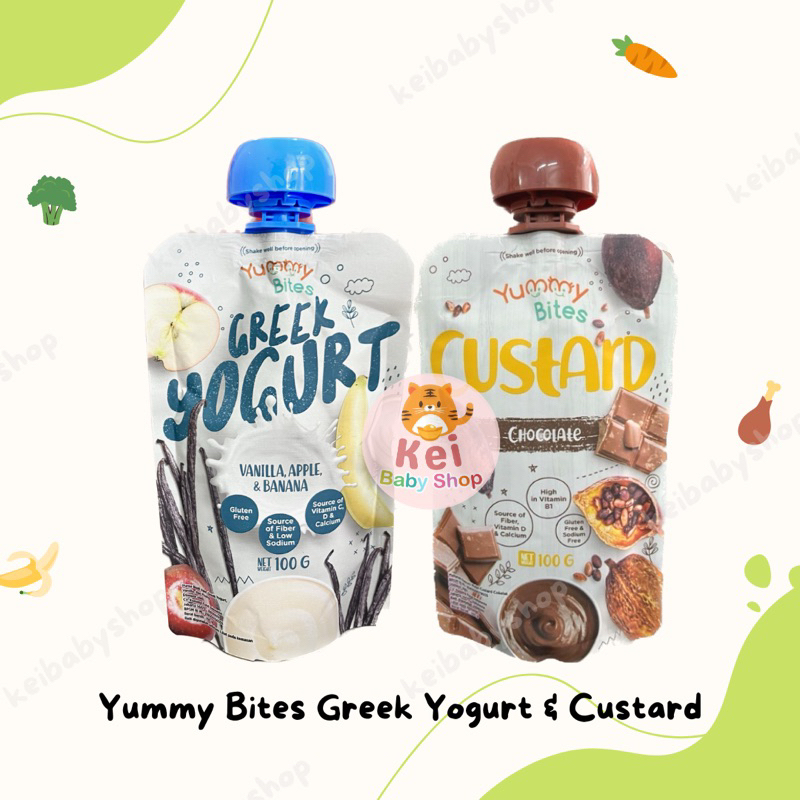 Jual Yummy Bites Greek Yogurt Custard Chocolate 100g / Camilan Bayi