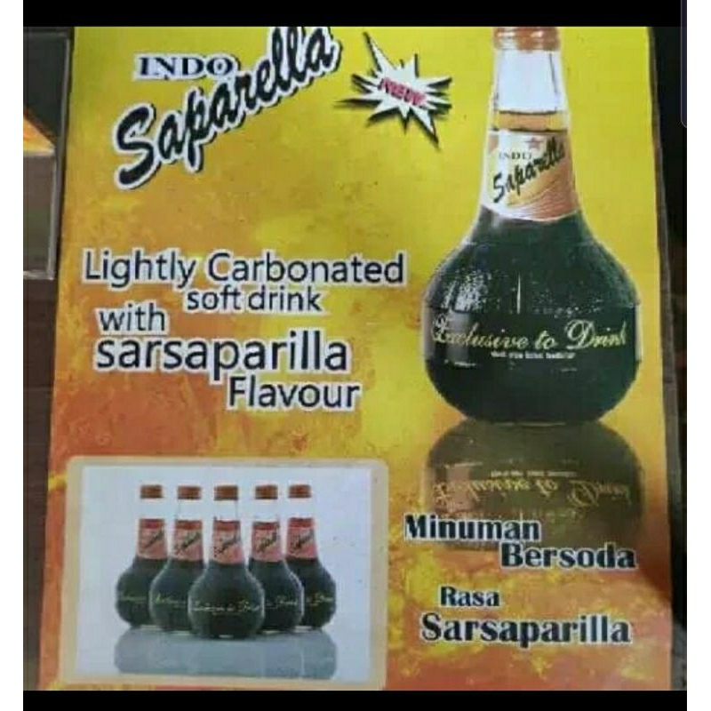 Jual INDO SAPARELLA BOTOL 300 ML / MINUMAN SODA SAPARILLA | Shopee ...
