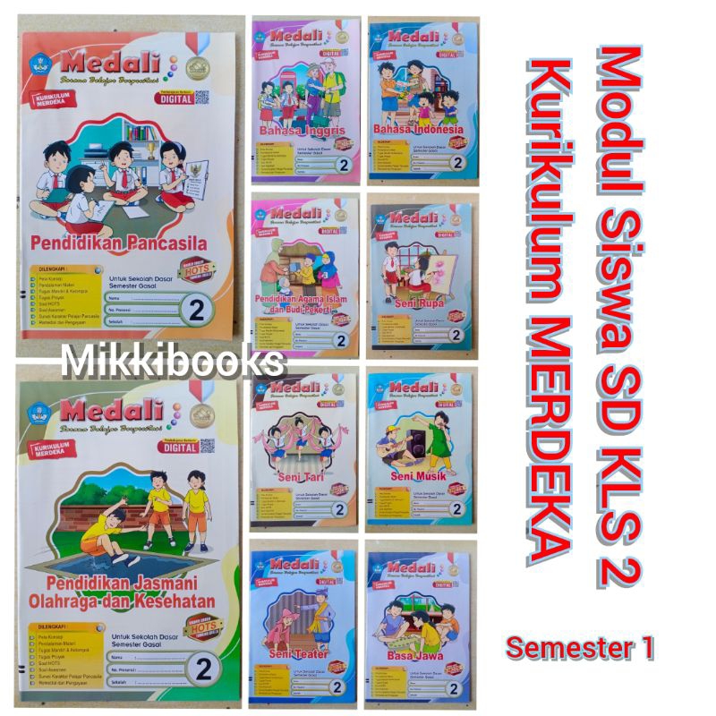 Jual LKS SD Kelas 2 Kurikulum Merdeka KUMER Semester 1 LKS Medali Soal