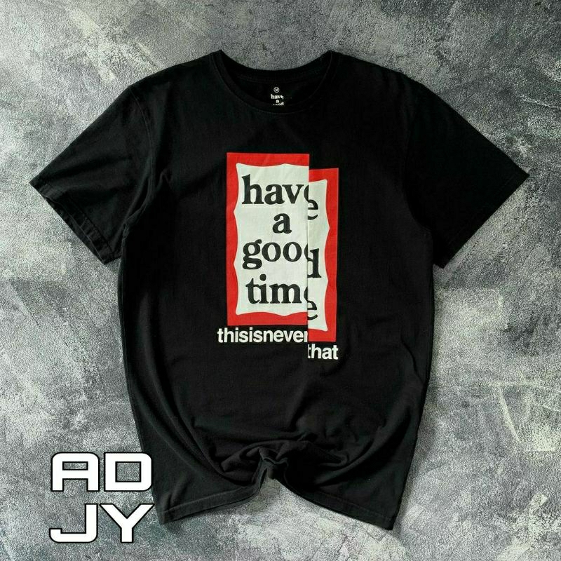 Have a good time x thisisneverthat コラボ tシャツ Jual NEW KAOS T-SHIRT HAVE A GOOD TIME X THISISNEVERTHAT BLACK